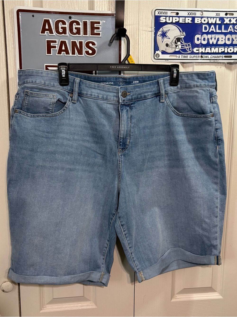 St John’s Bay Light Blue Denim Men’s Bermuda Shorts